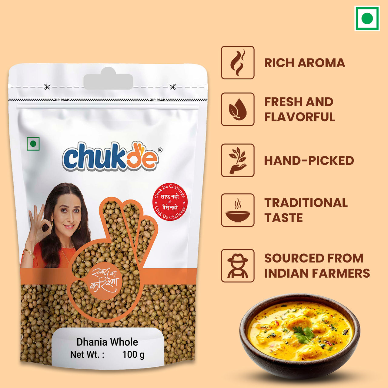 Chukde Dhania Sabut (Coriander Whole)