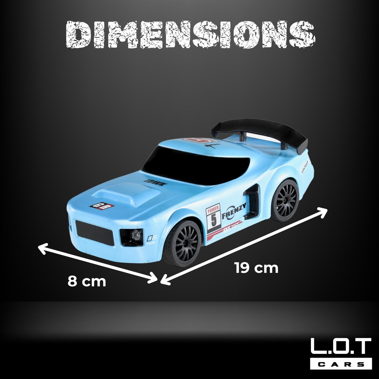 RC Drift Car with 4 extra wheels, 20kmph & Boost Mode (Flare - Underground Blue)