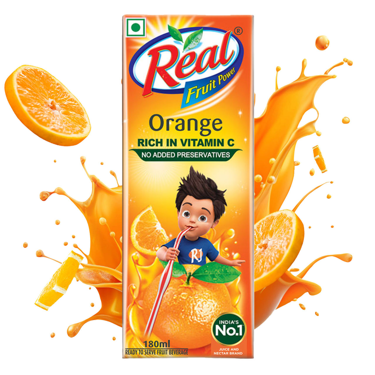 Real Fruit Power Orange Juice 180 ml Combo