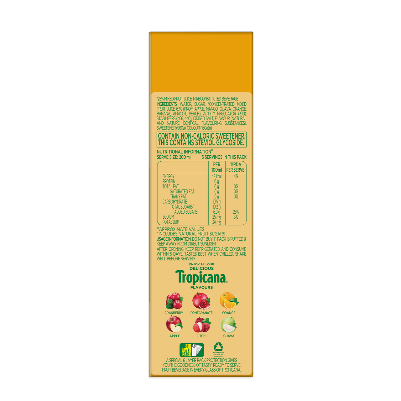 Tropicana Mixed Fruit Delight Juice Tetrapack 1 l Combo
