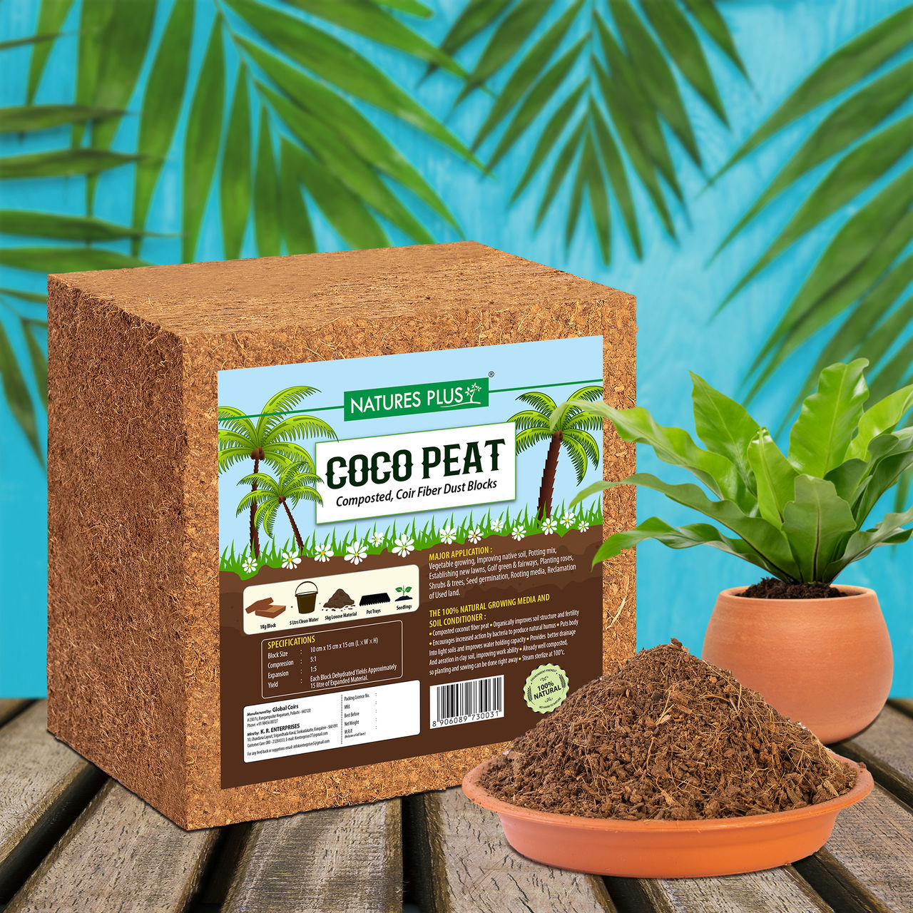 Nature's Plus Coco Peat Block