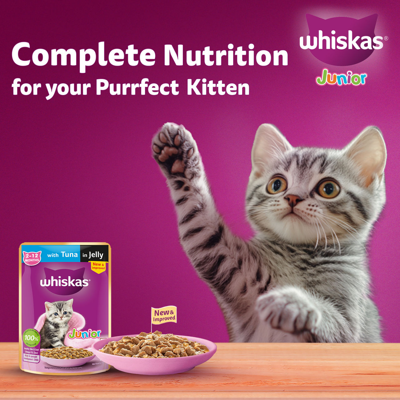 Whiskas Junior Tuna in Jelly Wet Cat Food