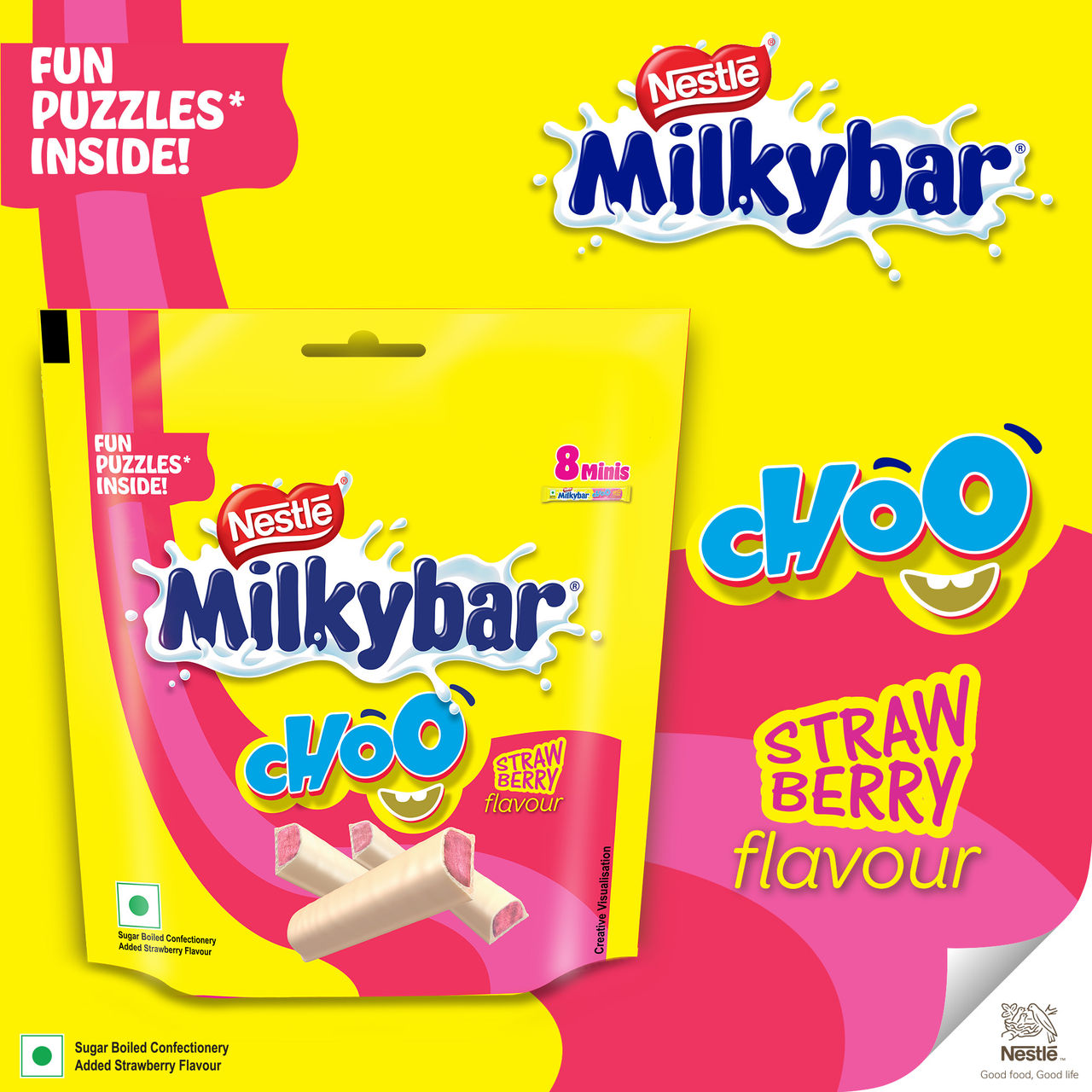 Nestle Milkybar Choo Strawberry Flavour Sharebag