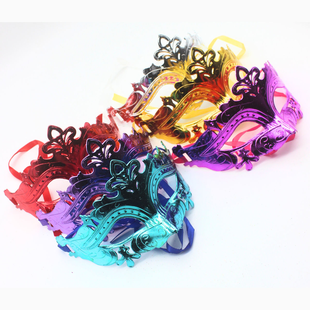 Metallic Eye Mask For Party - Assorted Color & Design