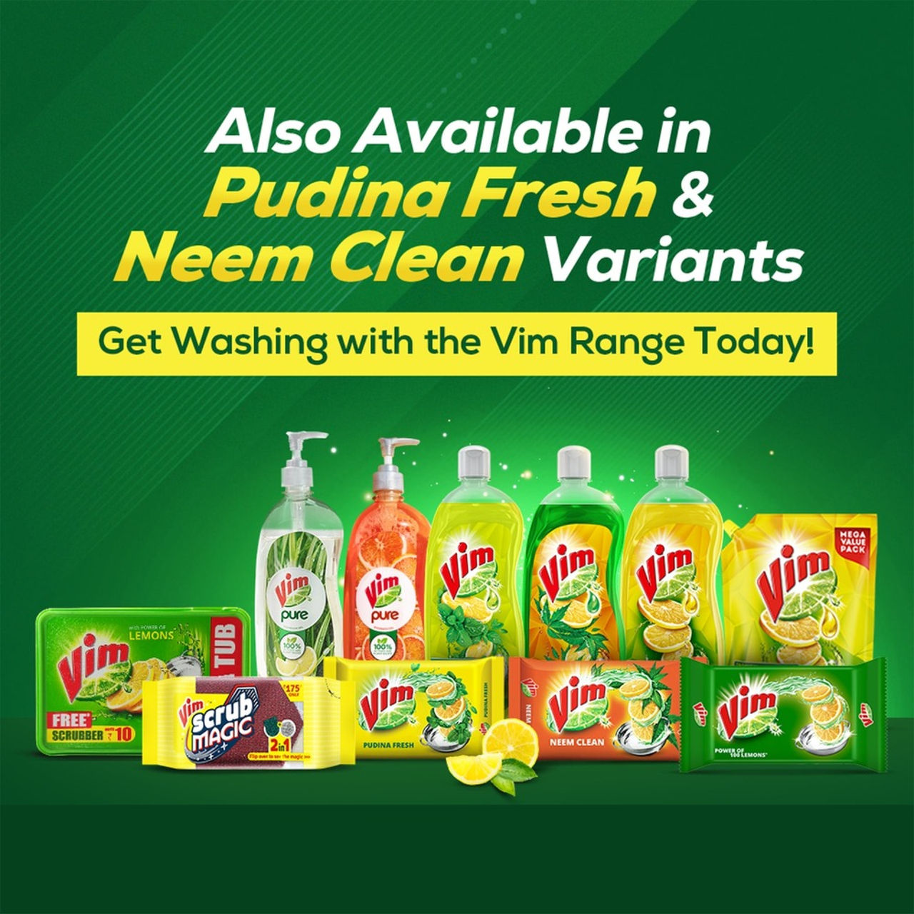 Vim Dishwash Bar - Lemon