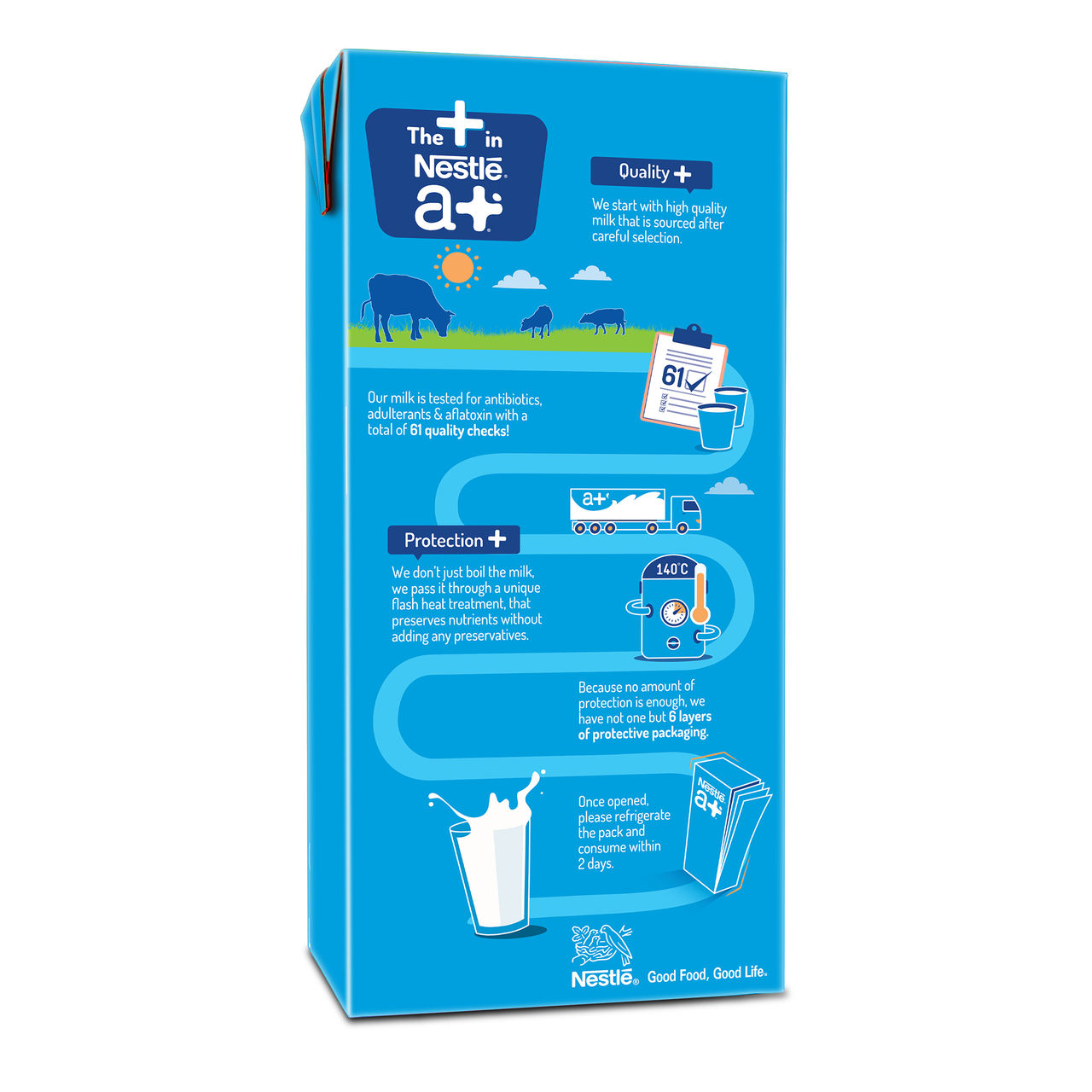 Nestle A+ Toned Milk (Tetra Pack) 1 l Combo