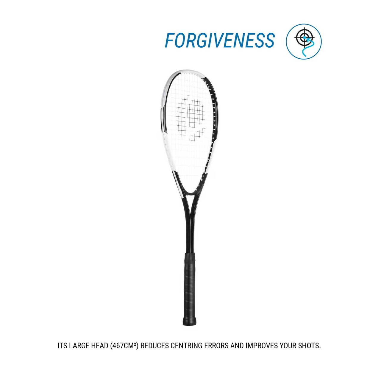 Perfly By Decathlon | Adult Squash Racket, Black
