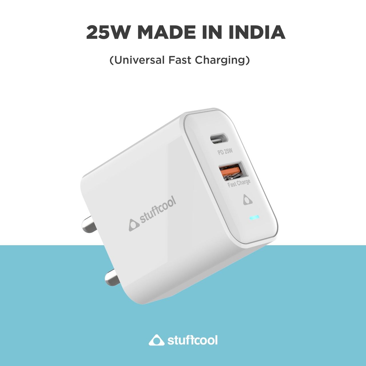 Stuffcool Flow 25W PD PPS Dual Port Charger