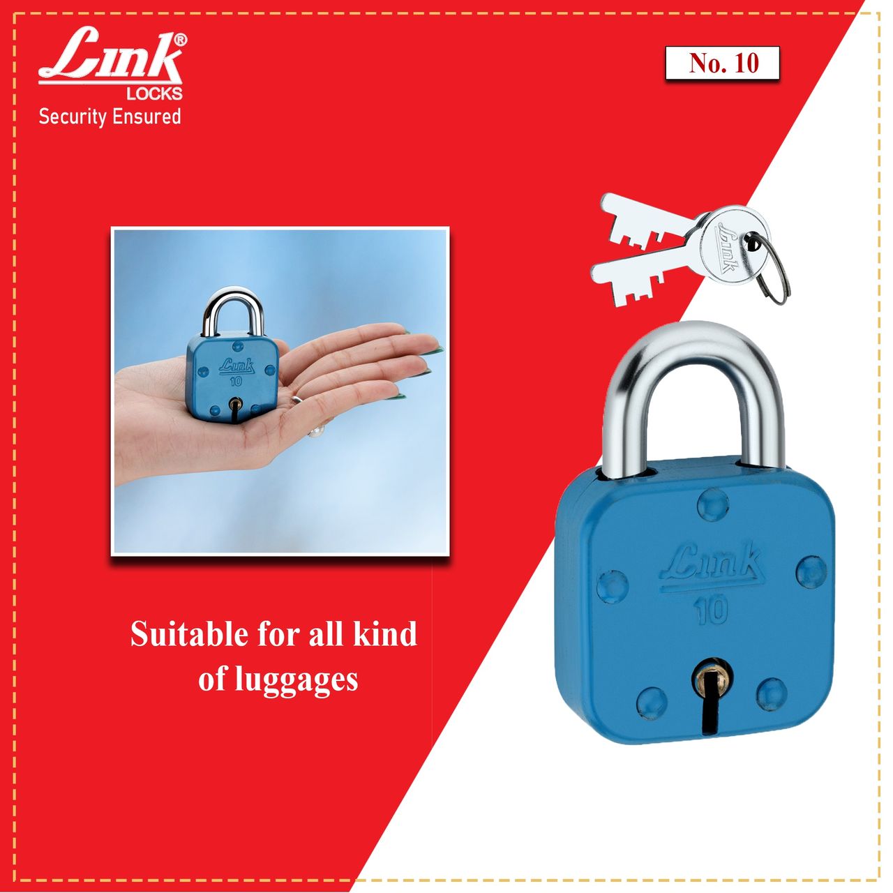 Link Color Lock 41 MM With 2 Keys
