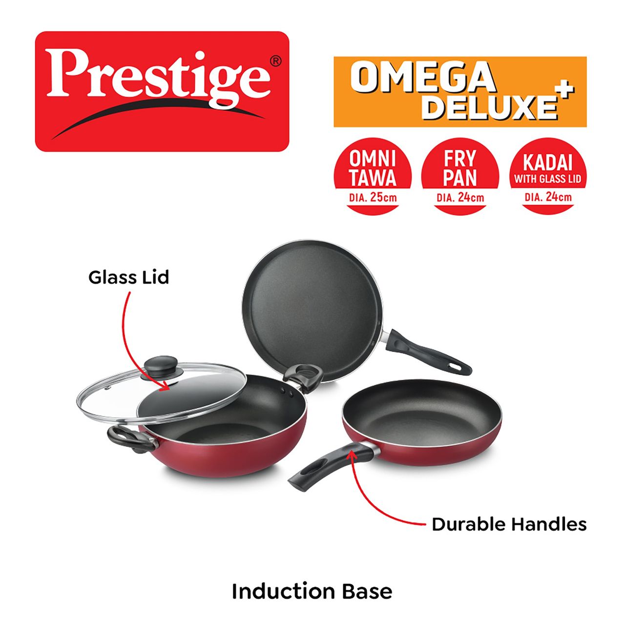 Prestige Omega Deluxe Plus BYK Set of 3