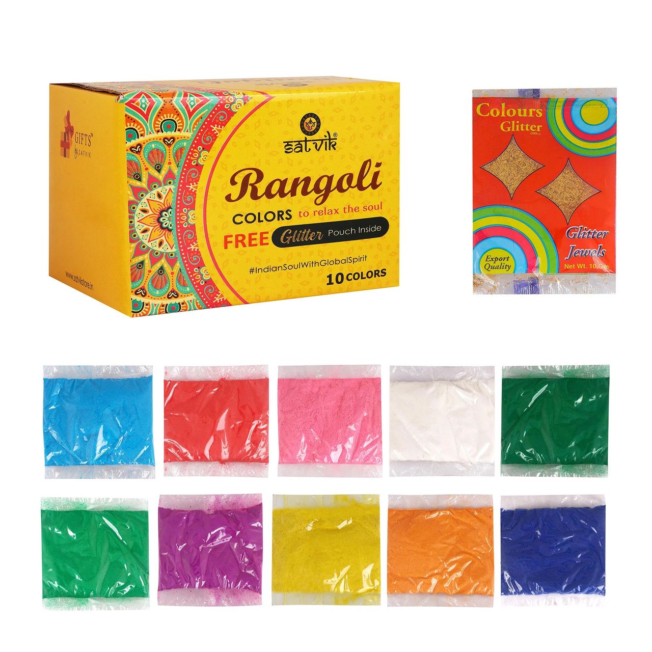 Satvik Rangoli Pack of 10 - Pouch