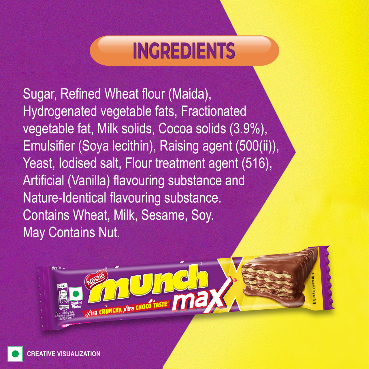 Nestle Munch Max Choco Coated Crunchy Wafer Bar 38.5 g Combo