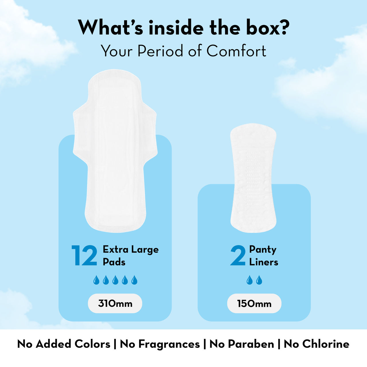 Plush Sanitary Pads - XL + 2 Panty Liner