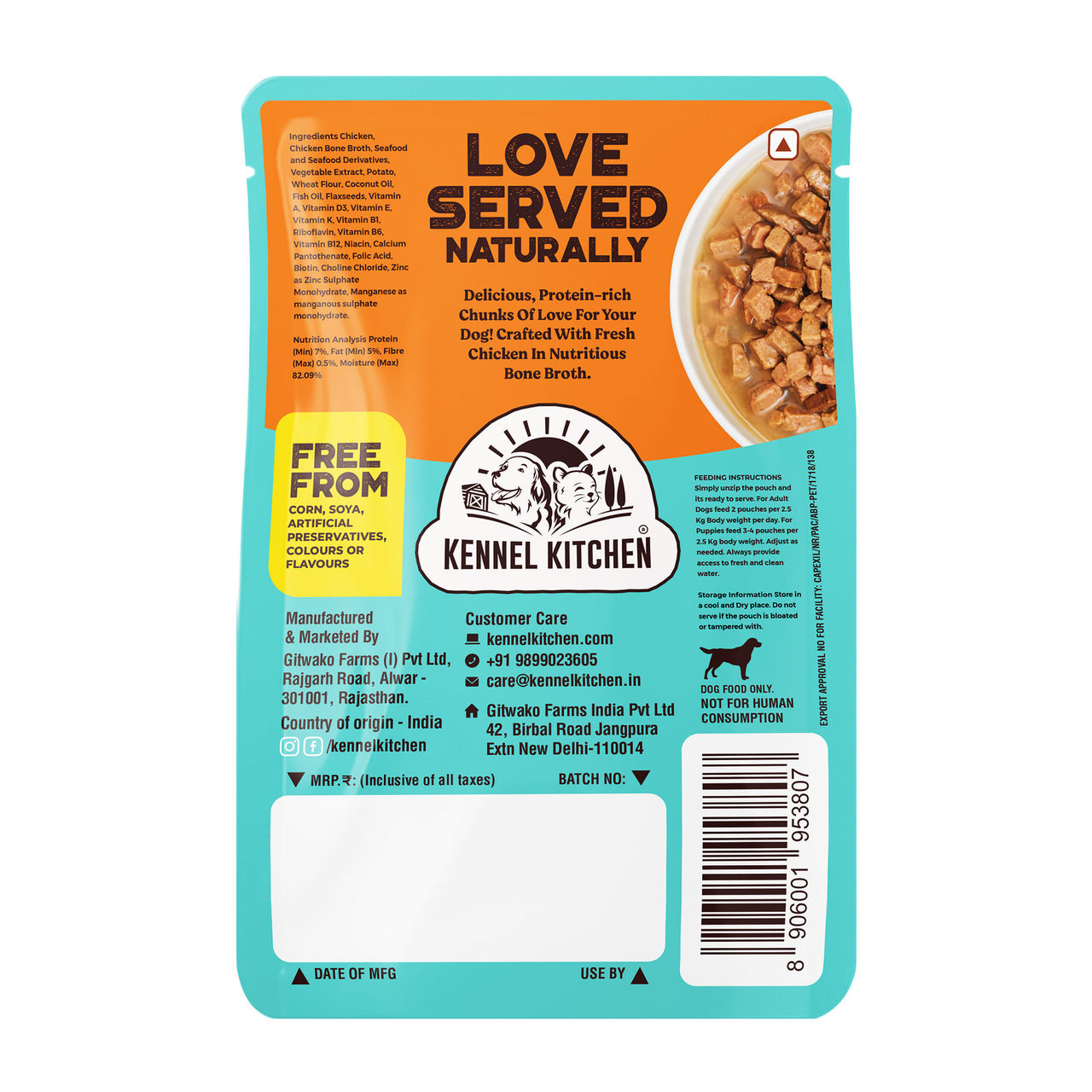 Kennel Kitchen Chicken Chunks in Gravy 80 g Combo