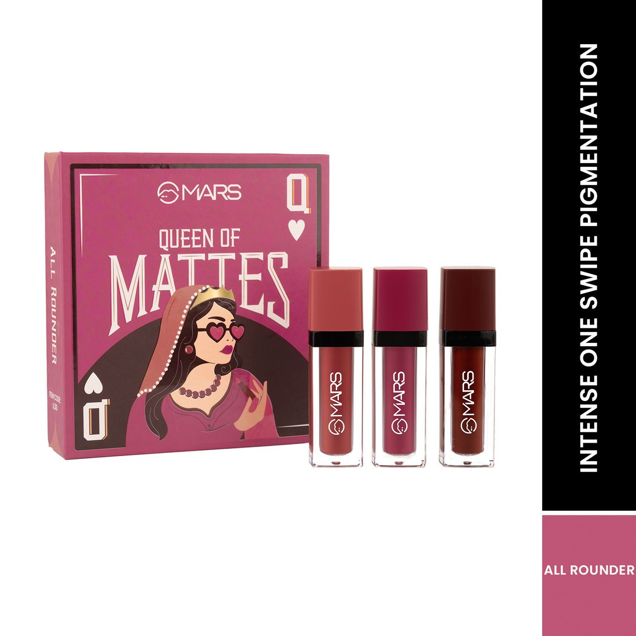 MARS Cosmetics Queen of Mattes Liquid Lipsticks Box Set of 3 - 13.5 Ml | All Rounder