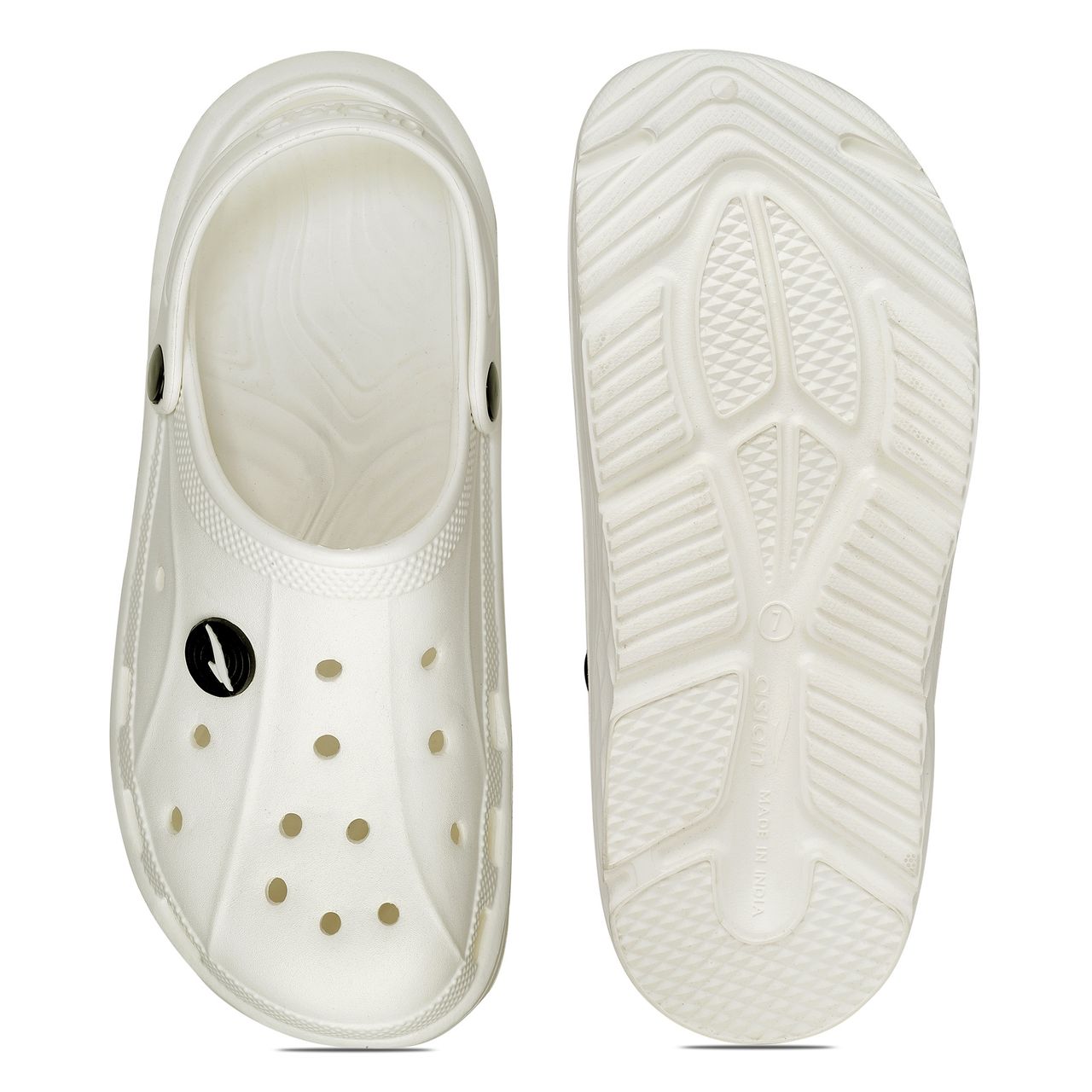 Asian Agc-14 Men Clogs | Off White | Size-7