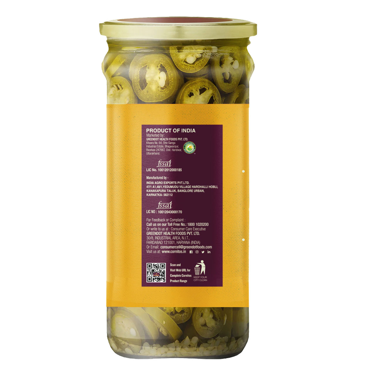 Cornitos Sliced Jalapeno Peppers 190 g Combo
