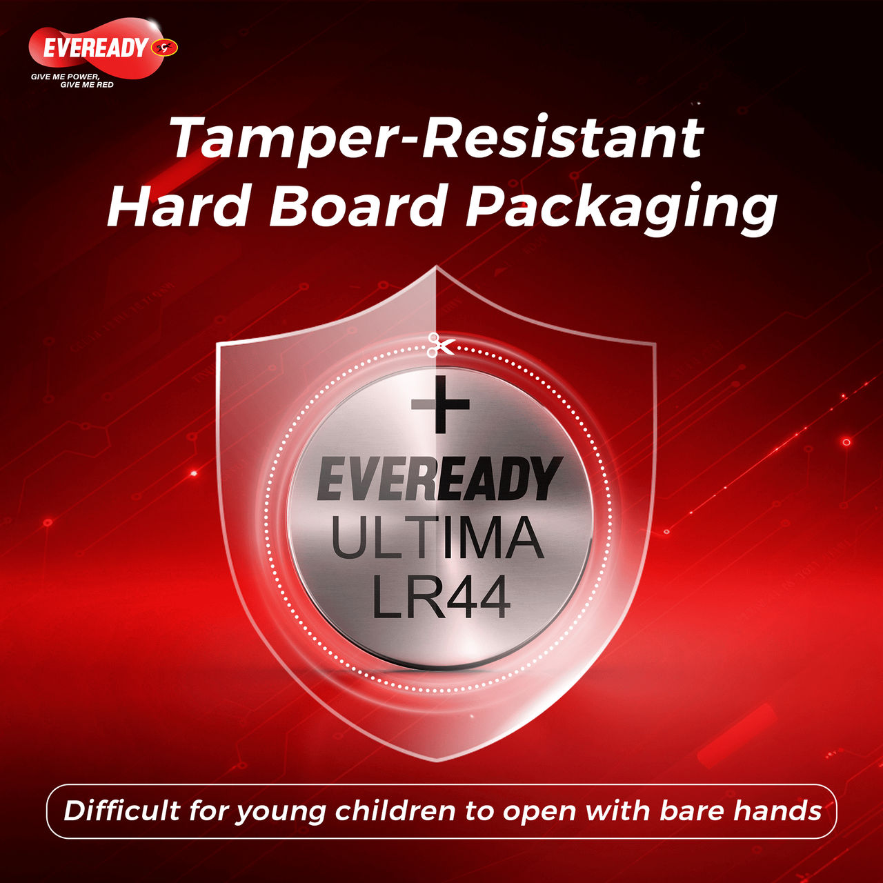 Eveready Ultima LR44 Alkaline Coin Battery, 1.5V