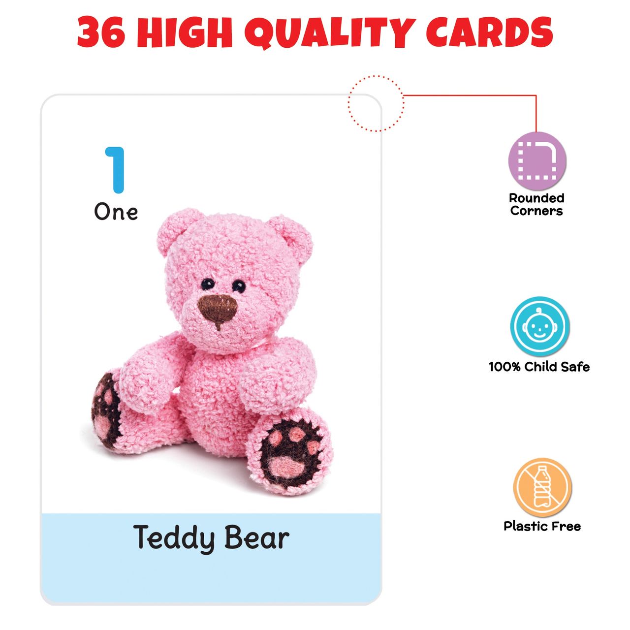 My First Numbers Flash Cards For Kids (36 Cards) - Fun Learning Game - Lb17