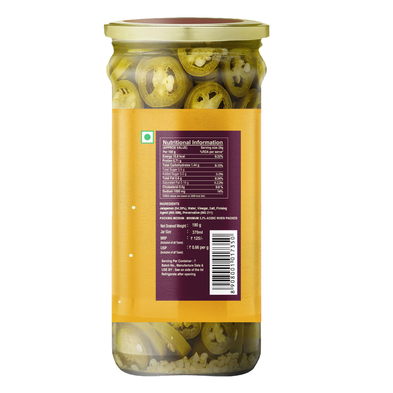 Cornitos Sliced Jalapeno Peppers 190 g Combo