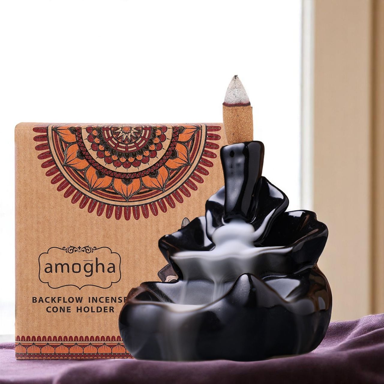 Iris Amogha Backflow Incense Cone Holder | Waterfall