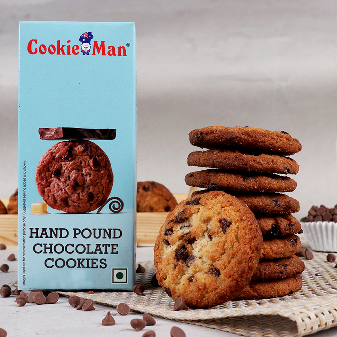 Cookie Man Hand Pound Chocolate Cookies Biscuits