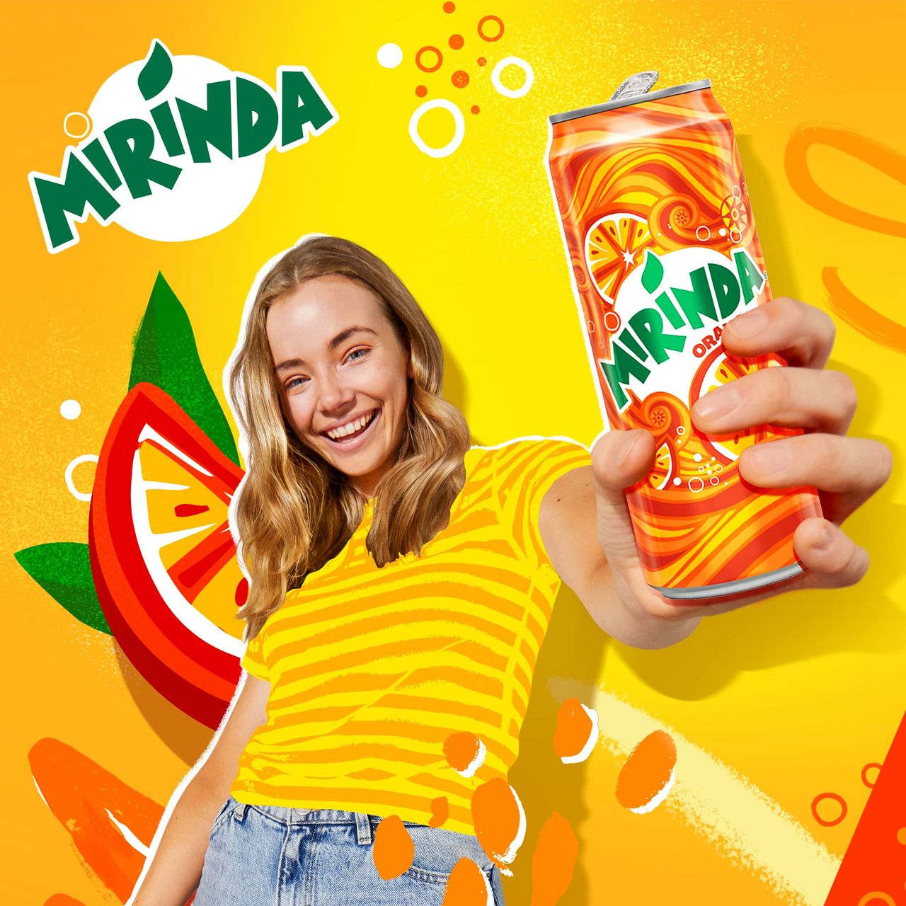 Mirinda Orange Soft Drink Can 250 ml Combo