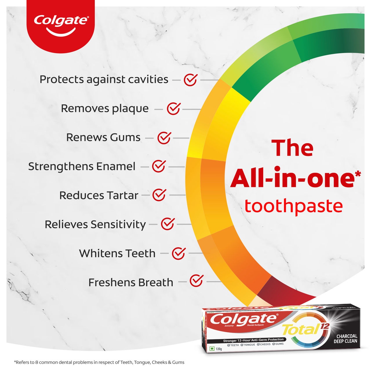 Colgate Total Charcoal Deep Clean Antibacterial Toothpaste