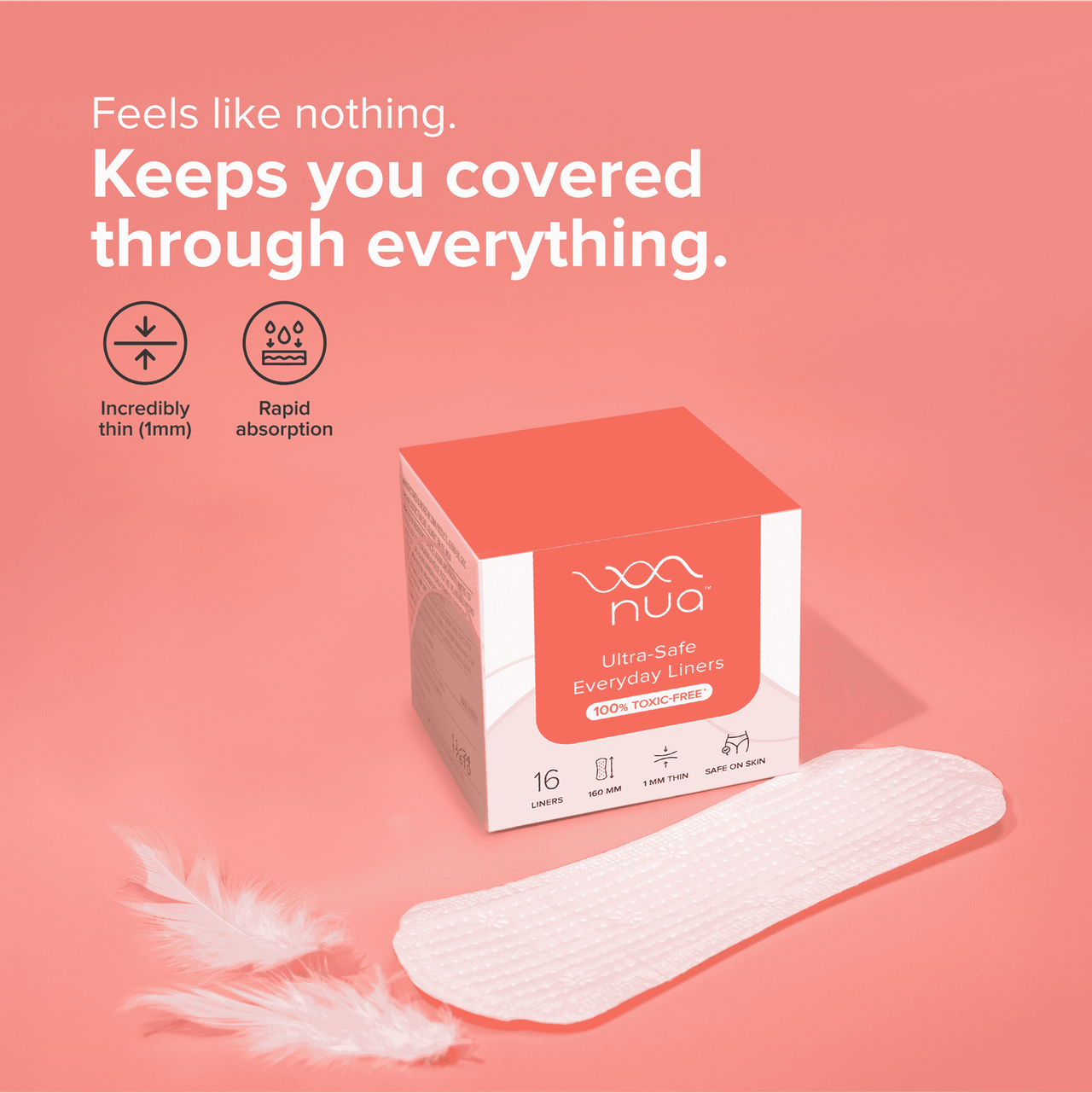 Nua Panty Liners for Daily Use (160 mm)