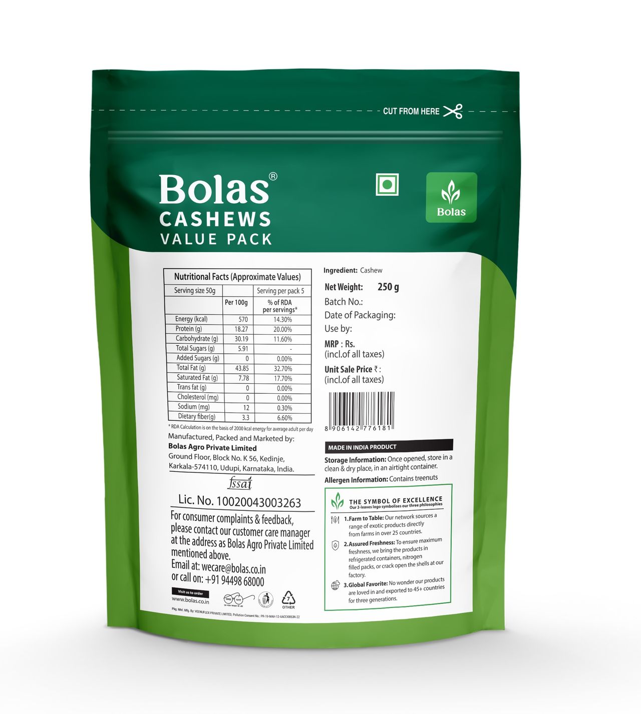 Bolas Cashew Value