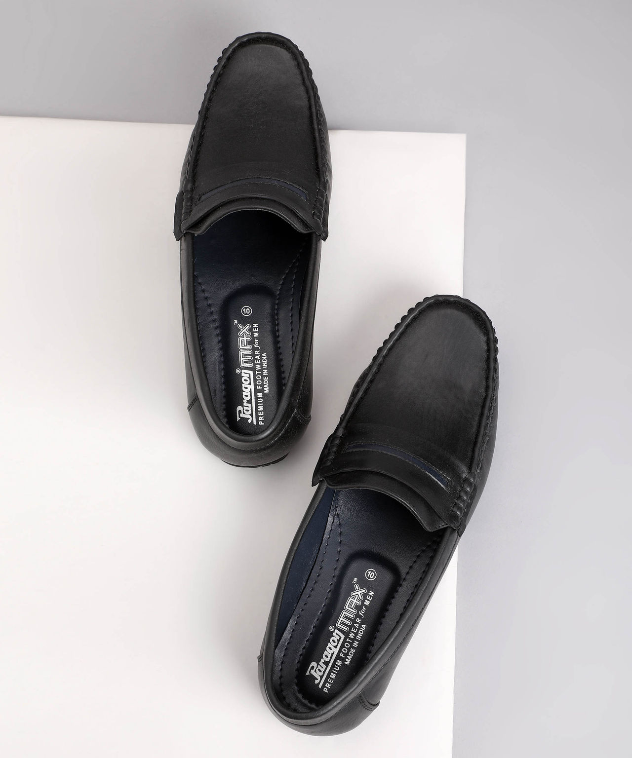Paragon Men's K11238G Stylish Comfortable Daily Occassional Formal Office Lofar Shoes Black - 10