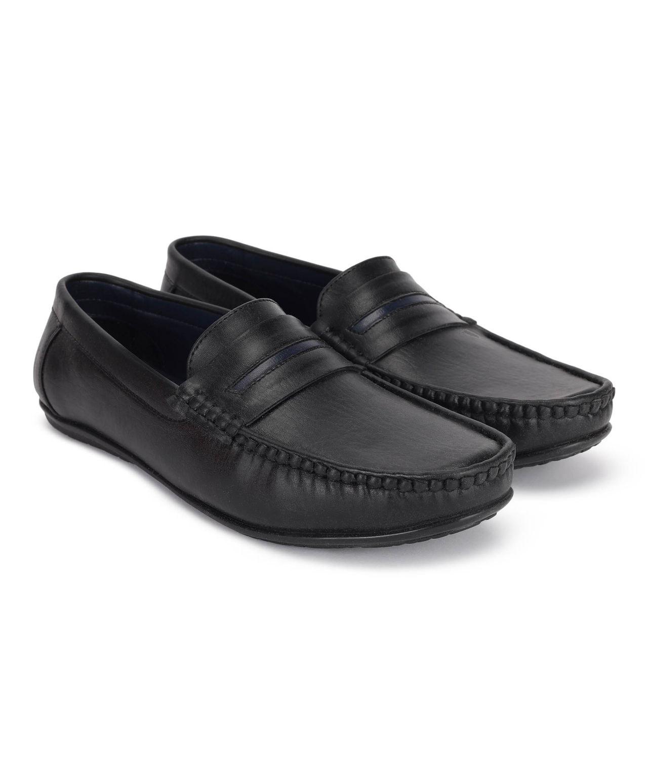 Paragon Men's K11238G Stylish Comfortable Daily Occassional Formal Office Lofar Shoes Black - 10