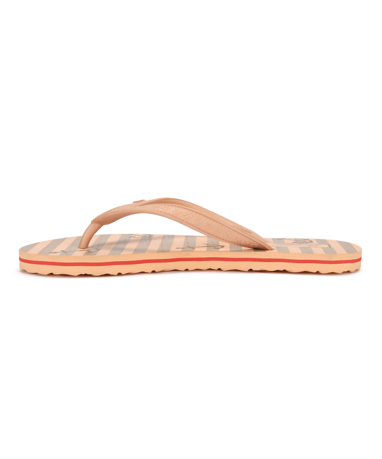 Paragon Flip Flops For Women With Printed Soft Sole And Sturdy V-Straps - Peach - 7