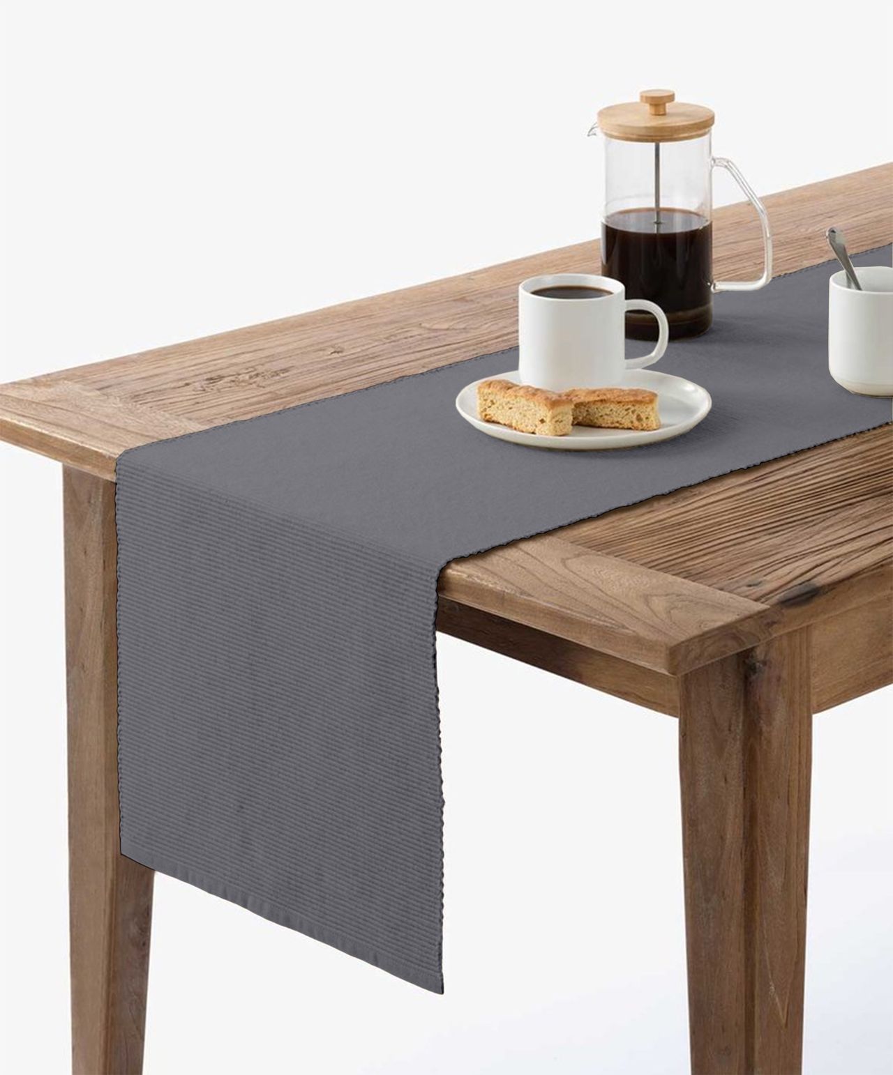 Lushomes Table Mat and Table Runner Set - Grey | 13 x 71 inch