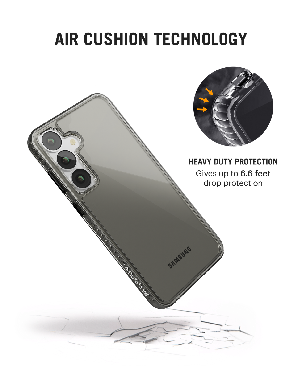 DailyObjects Stride 2.0 Clear Case Cover for Samsung Galaxy S24
