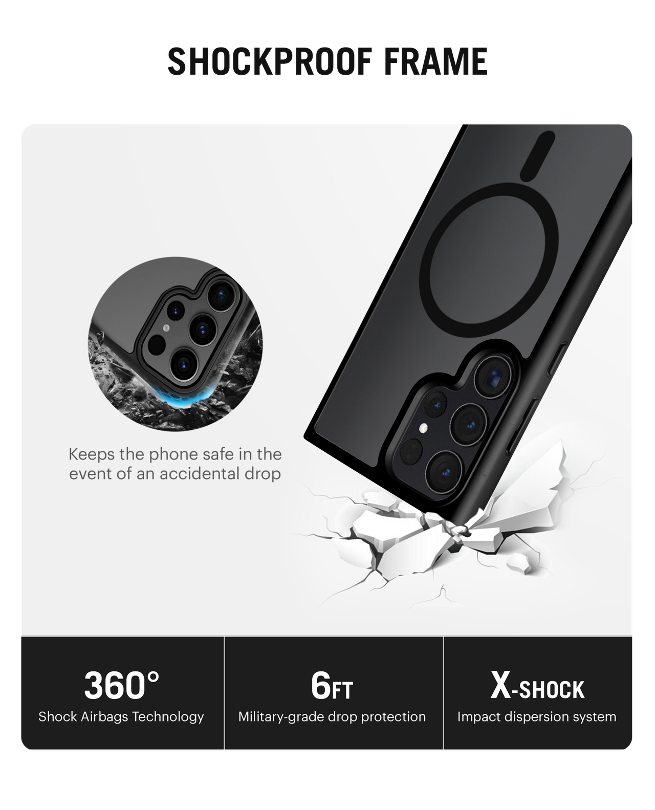 DailyObjects Black Nimbus Magnetic Phone Case Cover For Samsung Galaxy S23 Ultra