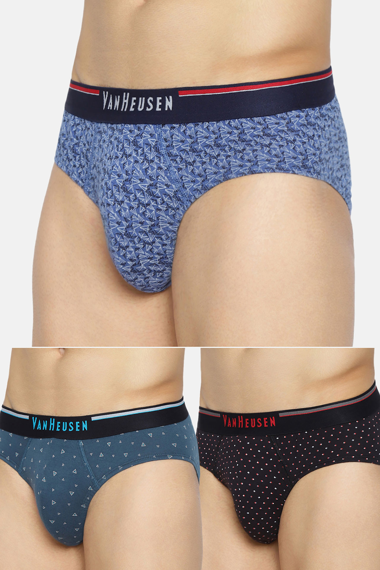 Van Heusen Men Pack Of 3 Anti Bacterial & Super Soft Briefs-M
