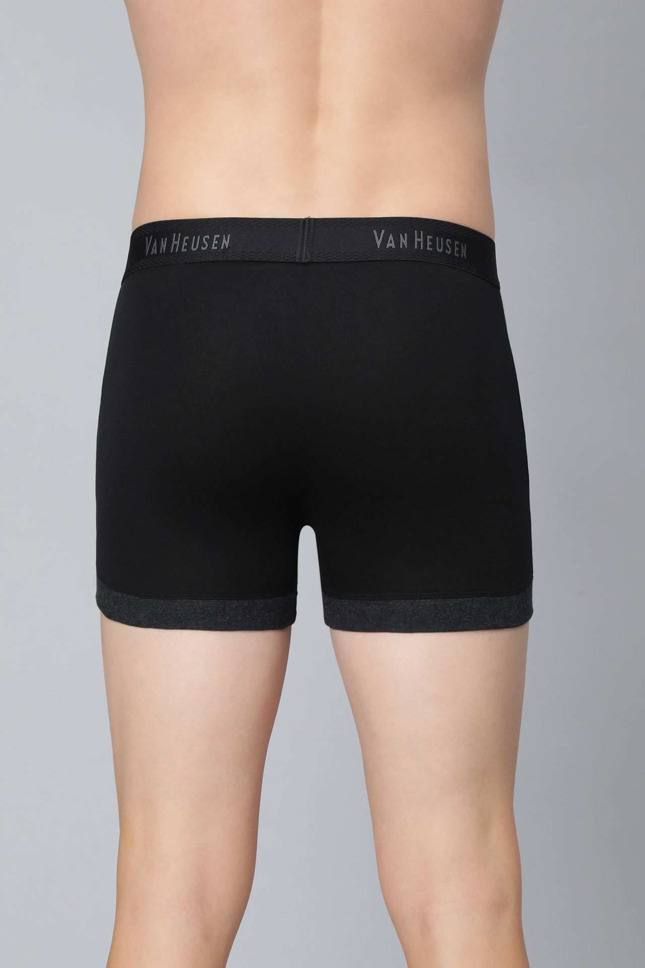 Van Heusen Men Pack Of 2 Anti Bacterial & Colour Fresh Trunks |Anthra Mel |Pure Black |L
