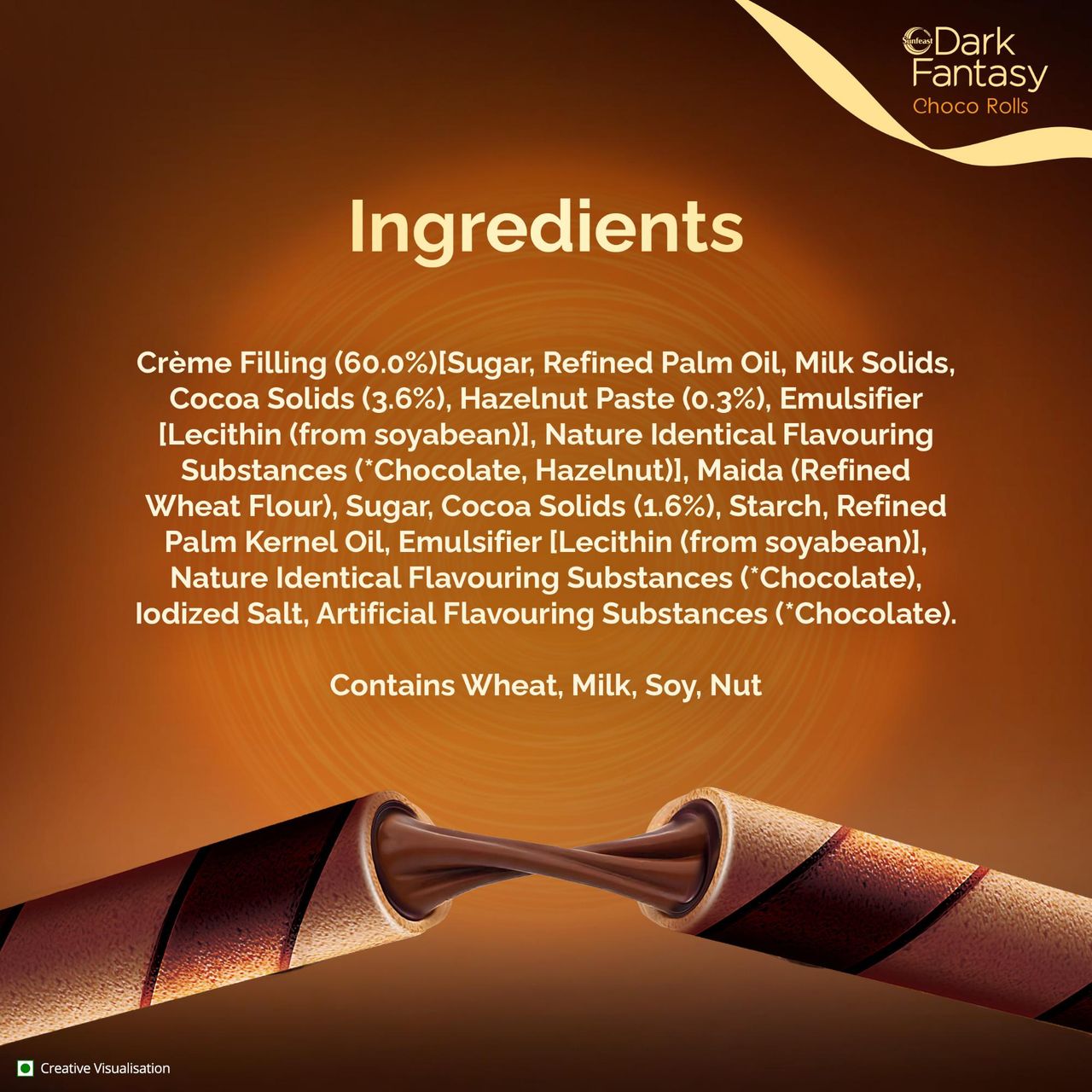 Sunfeast Dark Fantasy Choco Rolls | Crunchy Wafer Rolls Combo