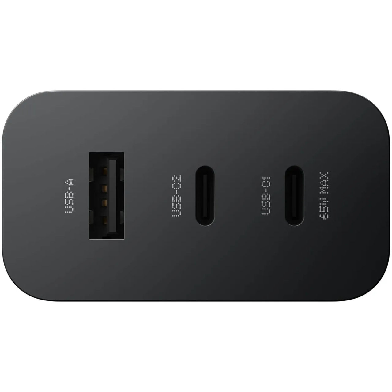 Roarx 65W GaN Type C Fast Charger Adapter | 3 Ports - USB , Type C to Type C Adapter | Black