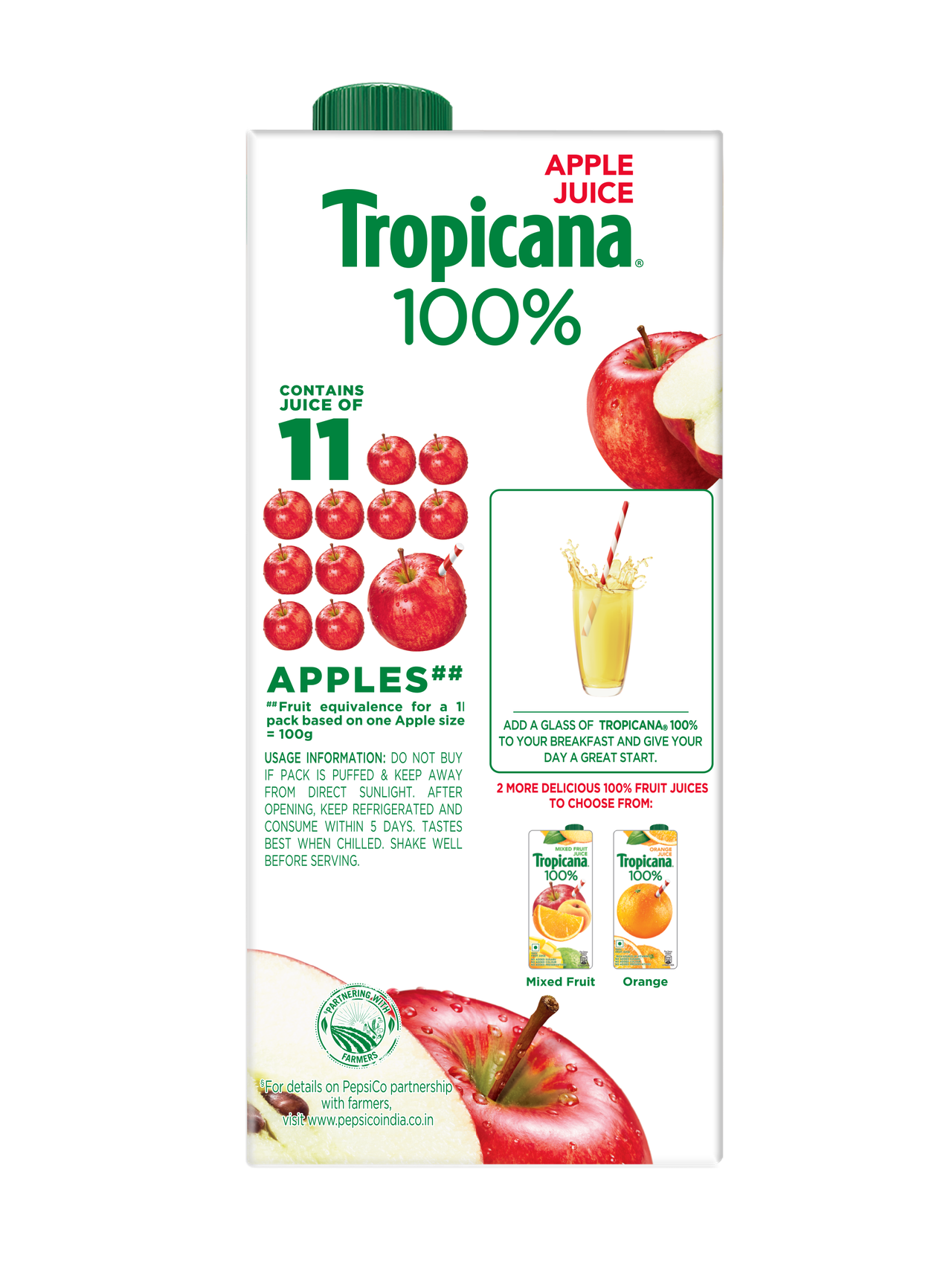 Tropicana 100% Apple Fruit Juice