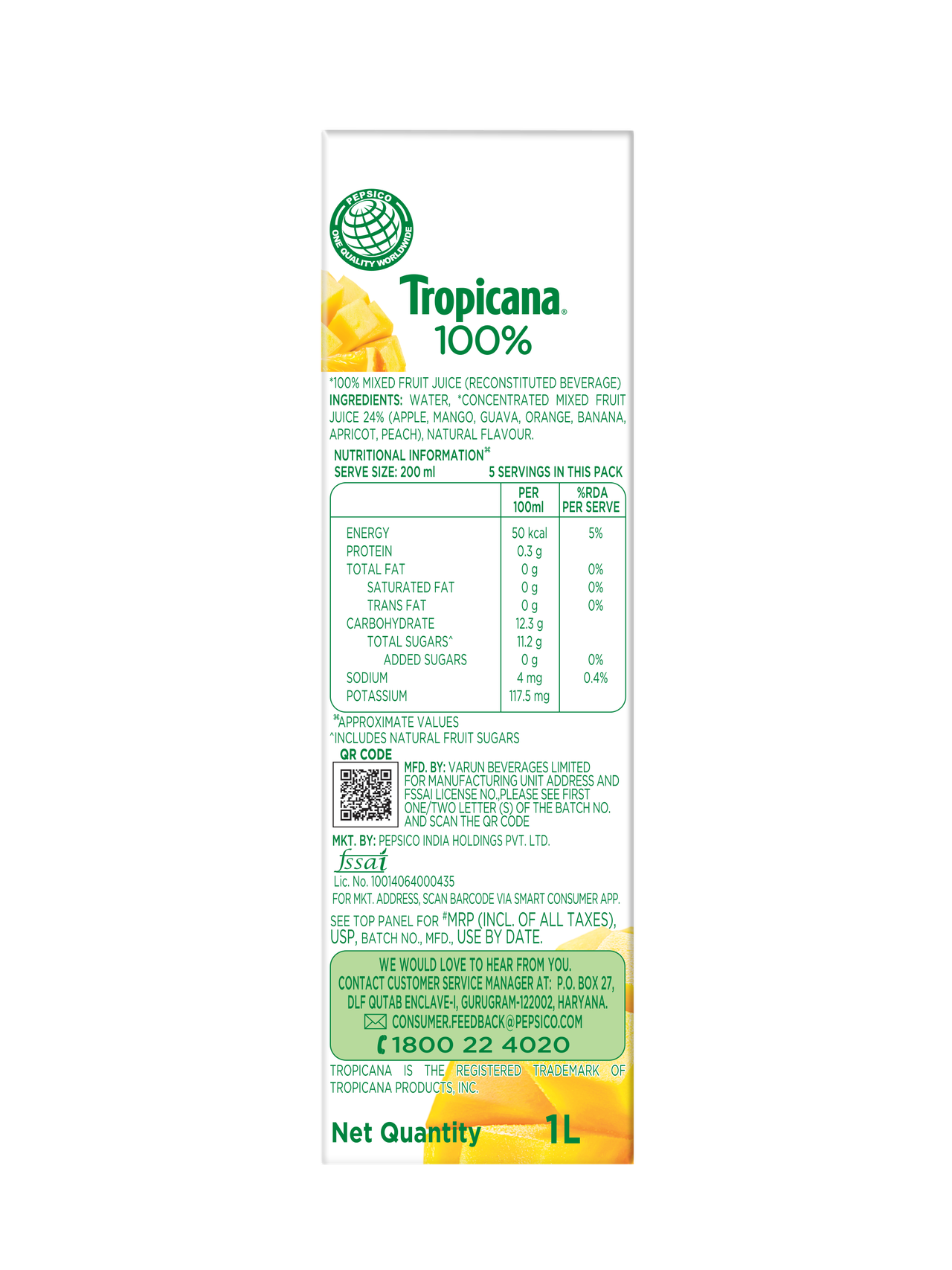 Tropicana 100% Mixed Fruit Juice