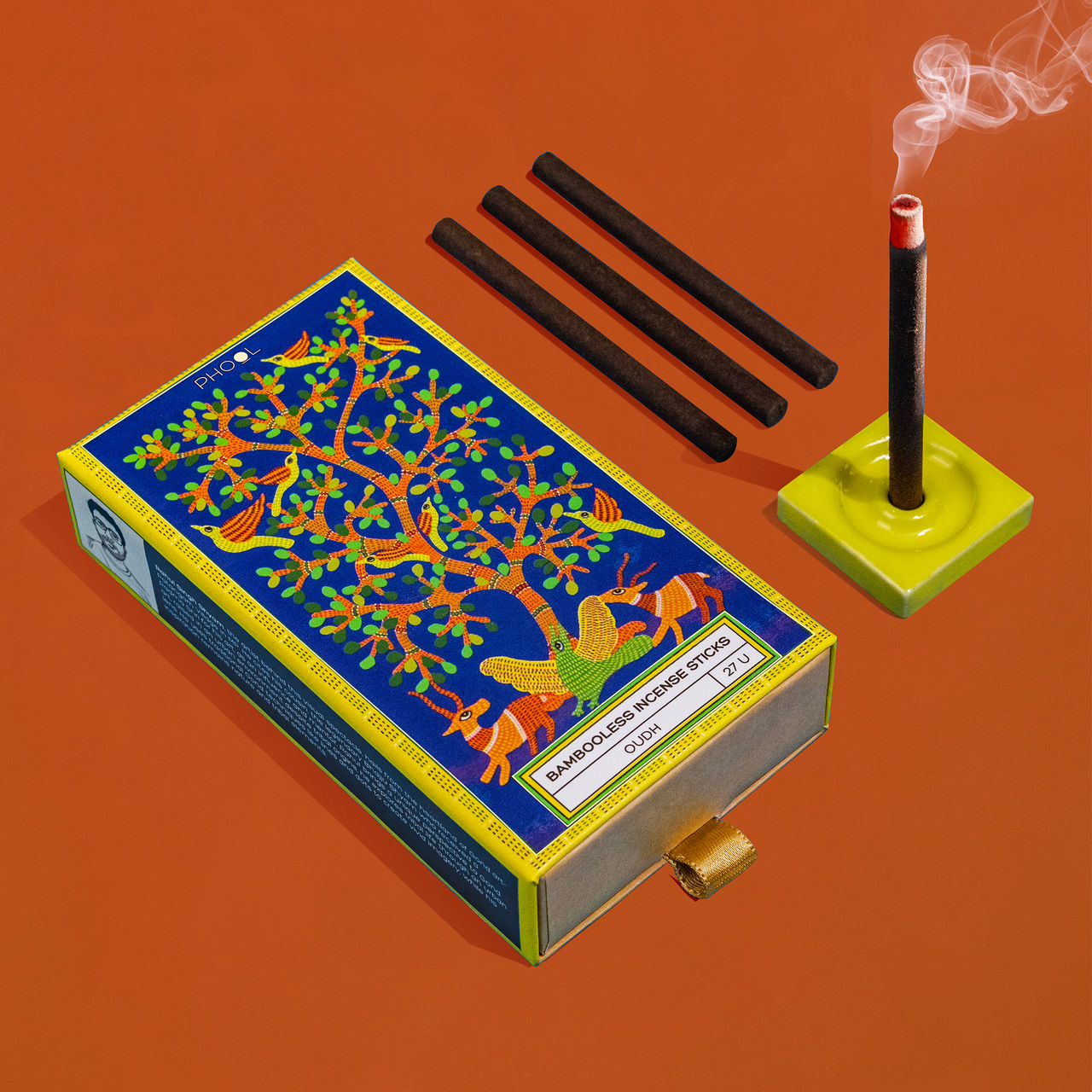 Phool Oudh Dhoop Sticks - 100% Natural Bambooless Incense Sticks