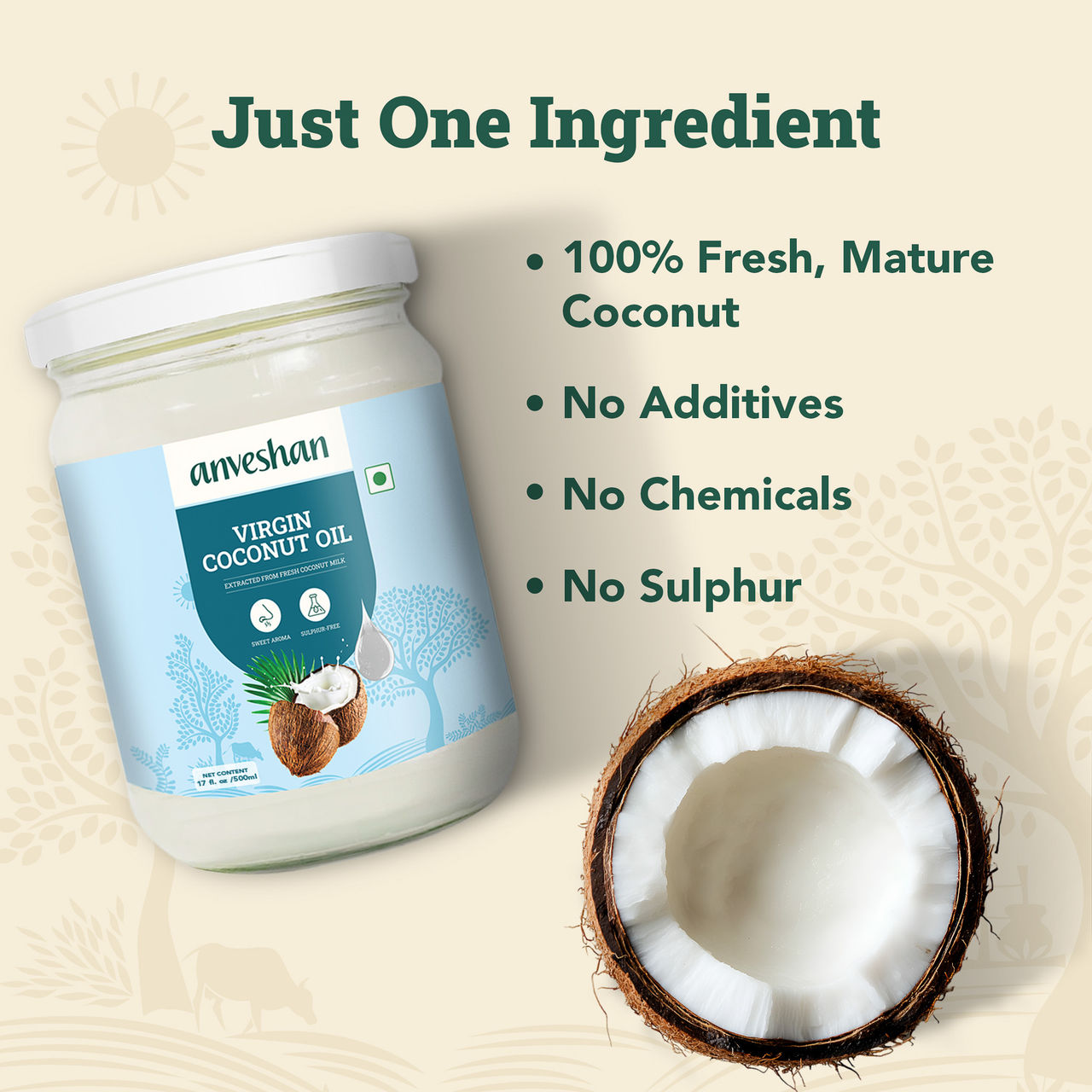 Anveshan Cold Pressed Virgin Coconut Oil