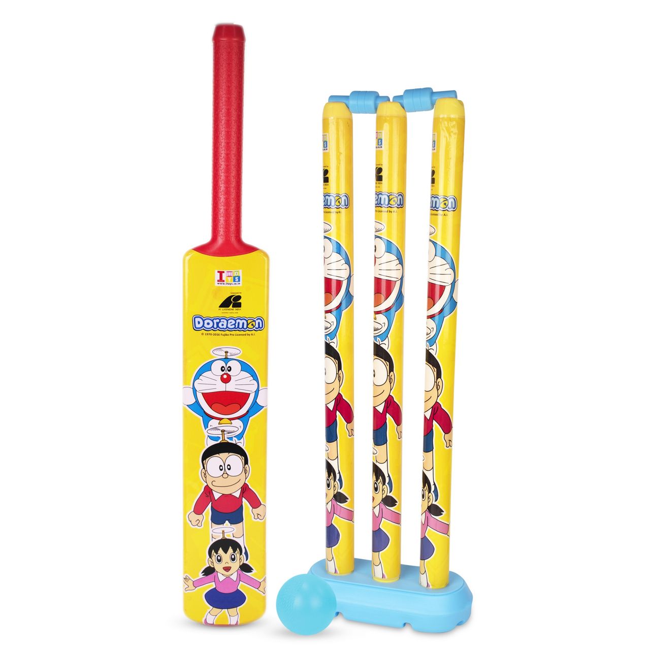 Itoys Cricket Set No.3-doraemon (Colour May Vary)