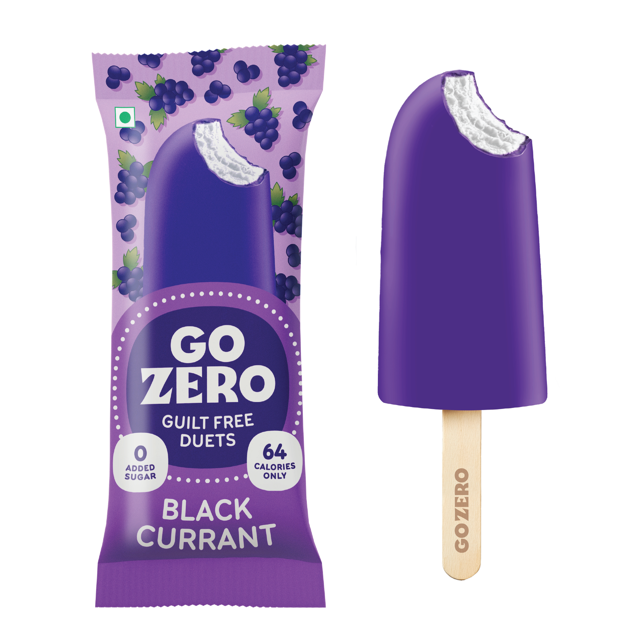 Go Zero Black Current Duet Low Calorie Guilt Free Ice Cream Stick