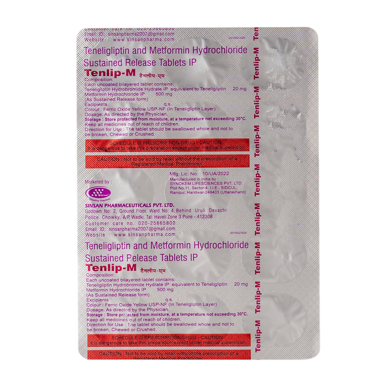 Tenlip M Tablets SR