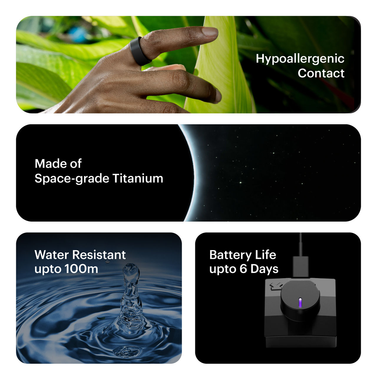 Ultrahuman Ring Air Smartring, Advanced Sleep, Movement & Recovery Tracker, Matte Grey(Size 11)