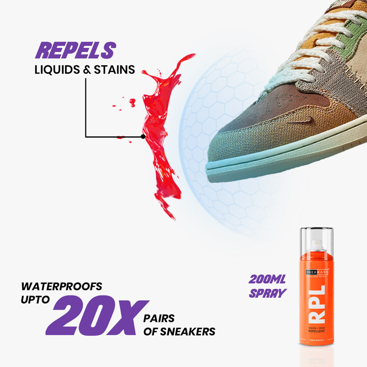 Sneakare RPL Shoe Water & Stain Repellent Spray 200ml