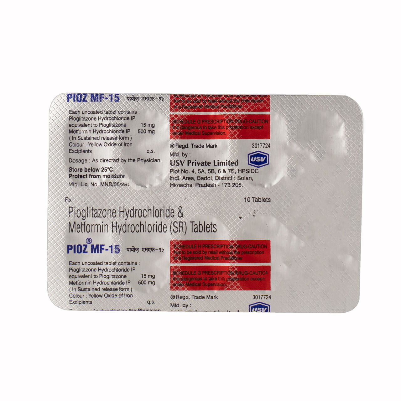 Pioz MF 15 Tablets